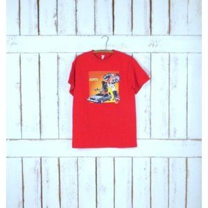 Red Time Traveler Marty McPrime cotton tshirt